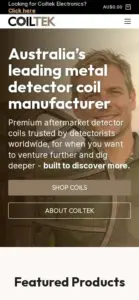 Coiltek website on a phone
