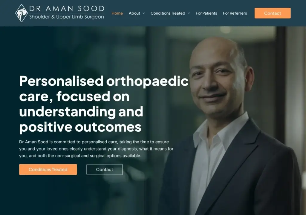 Dr Aman Sood website homepage