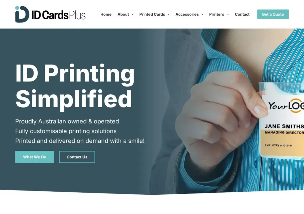 The new ID Cards Plus website
