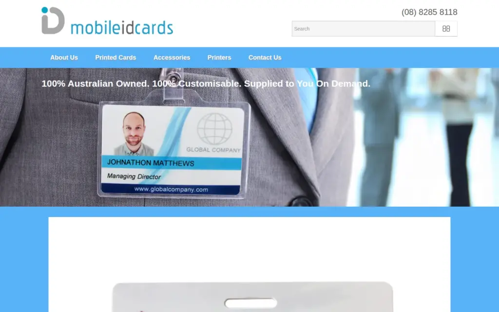 The old ID Cards Plus website