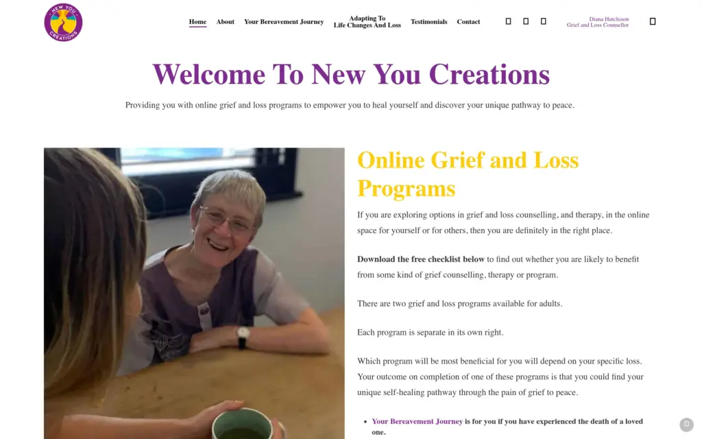 The old New You Creations website