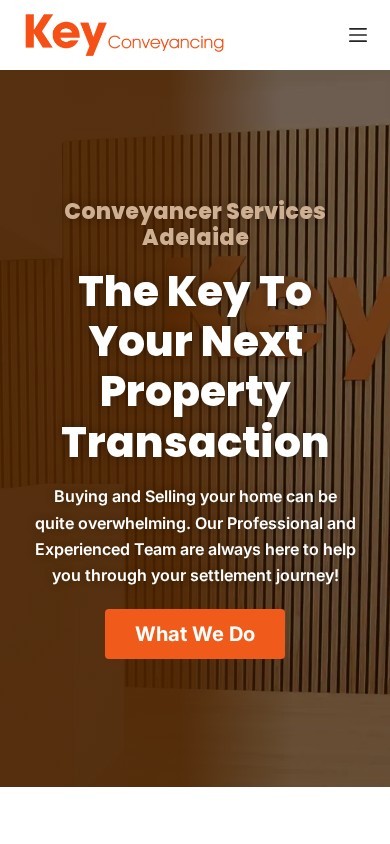 Key Conveyancing website on a phone