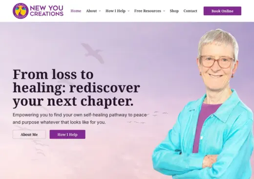 New You Creations website homepage