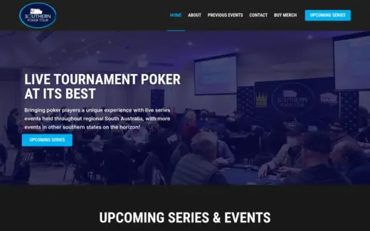 Southern Poker Tour website homepage